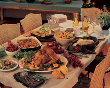 Herb-Roasted Turkey Stuffed with Apples, Oranges and Onions